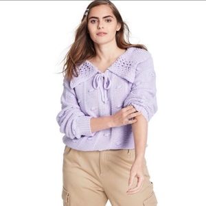 Target Lavender Knit Sweater with Sailor Collar